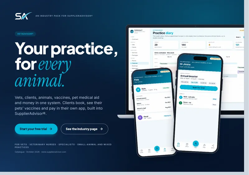 VetAdvisor® catalogue cover page